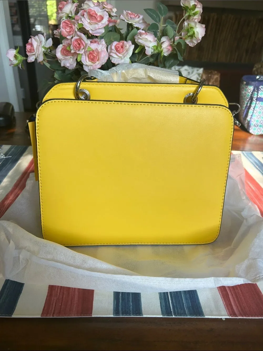 Steve Madden Bright Yellow Structured Satchel new tags on